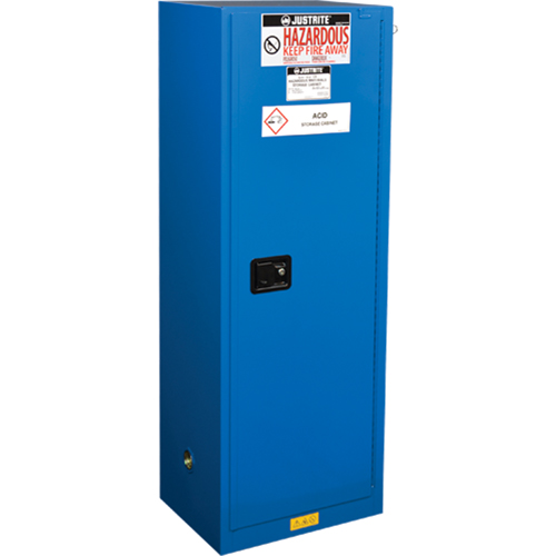ChemCor&reg; Lined Hazardous Material Slimline Safety Cabinets, 22 gal., 23.25" x 65" x 18" Kelford