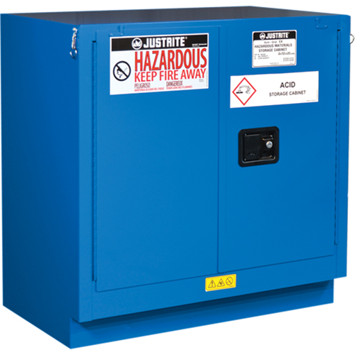 ChemCor&reg; Lined Hazardous Material Undercounter Safety Cabinets, 22 gal., 35" x 35" x 22" Kelford