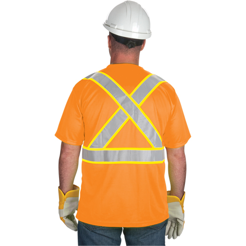 CSA Compliant T-Shirt, Polyester, Medium, Orange Kelford