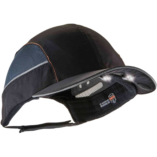 Skullerz&reg; 8960 Long Brim Bump Cap with LED Lighting, Black Kelford