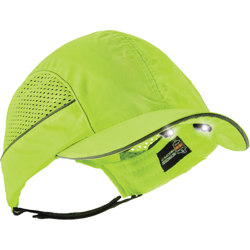 Casquette &agrave; bord court avec &eacute;clairage DEL Skullerz 8960, Vert lime haute visibilit&eacute; Kelford