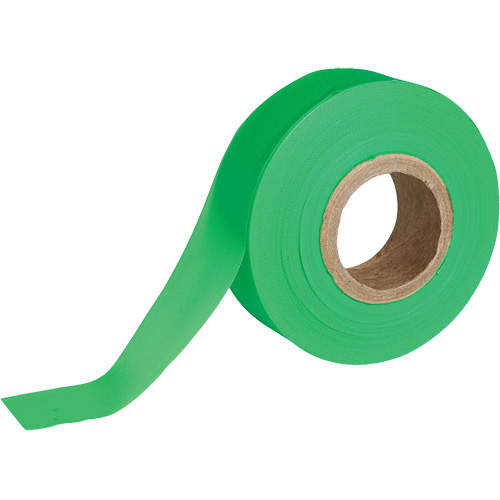 Flagging Tape, 1.188" W x 150' L, Fluorescent Green Kelford