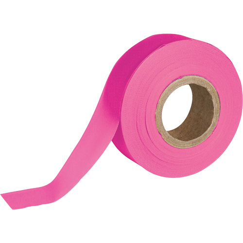Ruban pour signalisation, 1,188" la x 150' lo, Rose fluorescent Kelford