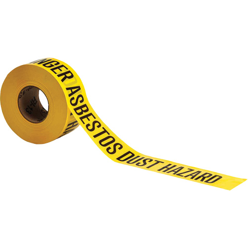 Ruban pour barricade, Anglais, 3" la x 1000' lo, 3 mils, Noir sur jaune Kelford
