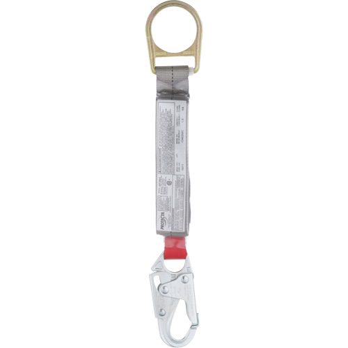 PRO Rope Shock-Absorber, 1.5', Snap Hook/Carabiner Center, Snap Hook Leg Ends, Nylon Kelford
