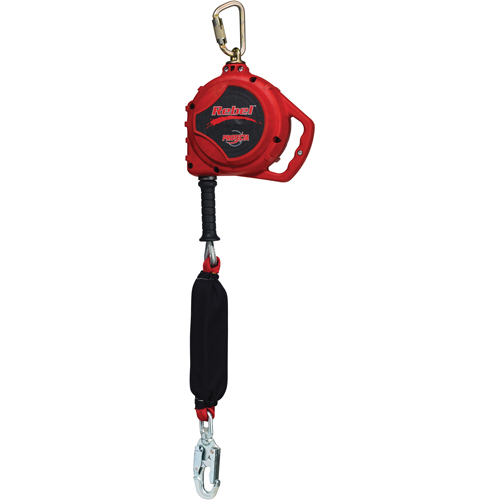 Rebel Self Retracting Lifeline for Leading Edge, 20', Galvanized Steel, Swivel Kelford