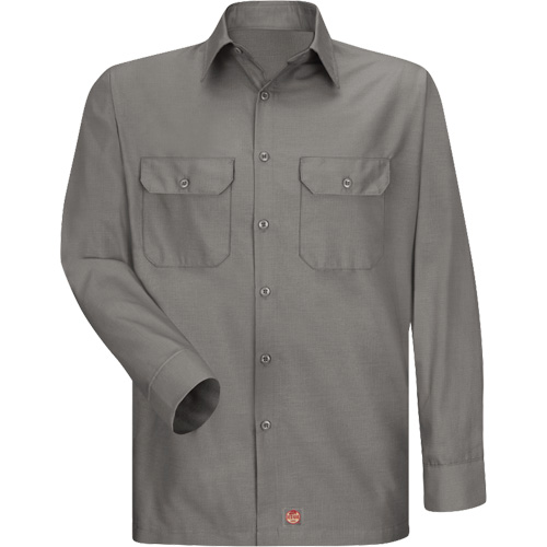 Chemise &agrave; manches longues en tissu ind&eacute;chirable, Hommes, 3T-Grand, Gris Kelford