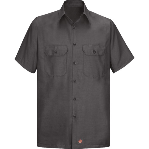 Chemise &agrave; manches courtes en tissu ind&eacute;chirable, Hommes, 3T-Grand, Charbon Kelford