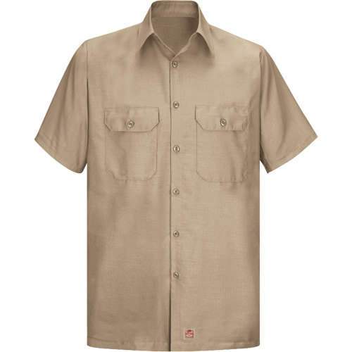 Chemise &agrave; manches courtes en tissu ind&eacute;chirable, Hommes, 3T-Grand, Khaki Kelford