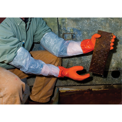 Gants 640 r&eacute;sistants aux produits chimiques, Taille Moyen, 25" lo, PVC, Doublure en Coton, 43.3-mil Kelford