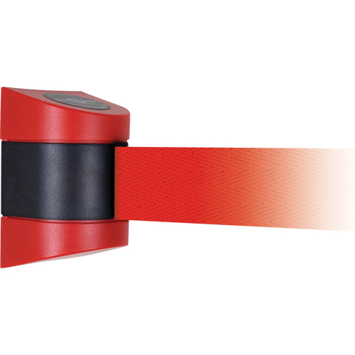 TensaBarrier&reg; Wall Mounted Units, Plastic, Screw Mount, 15', Red Tape Kelford