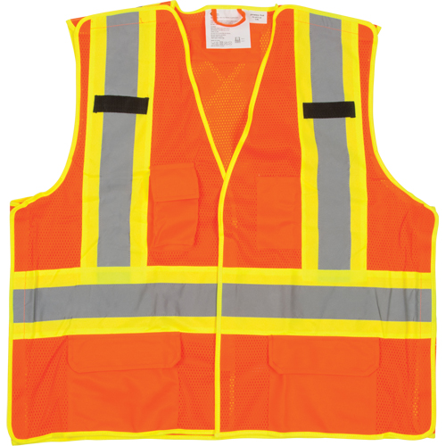 Veste de s&eacute;curit&eacute; d&eacute;tachable en cinq points de premi&egrave;re qualit&eacute;, Orange haute visibilit&eacute;, Grand/T-Grand, Polyester Kelford
