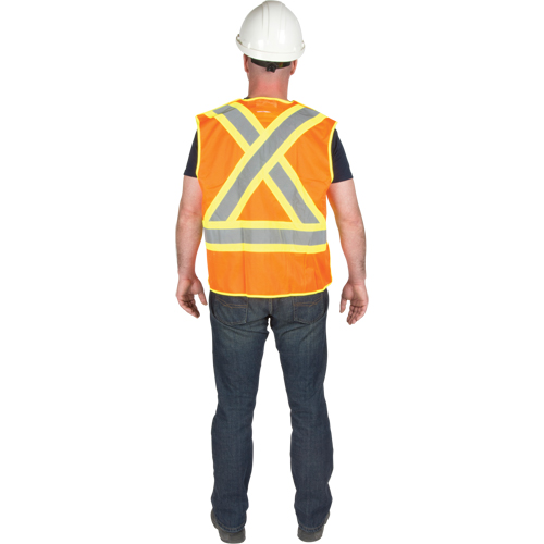 Veste de s&eacute;curit&eacute; d&eacute;tachable en cinq points de premi&egrave;re qualit&eacute;, Orange haute visibilit&eacute;, Grand/T-Grand, Polyester Kelford