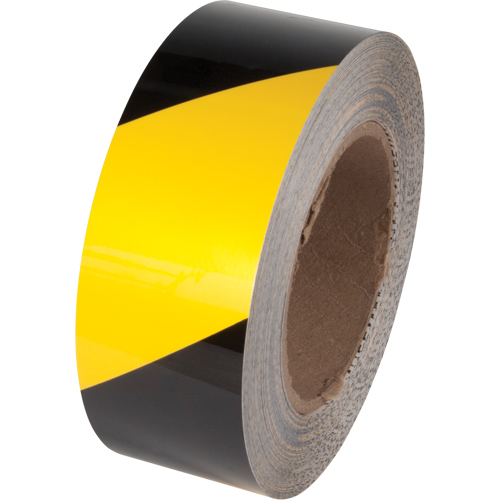 Tuff Mark&reg; Floor Marking Tape, 3" x 100', Polyester, Black and Yellow Kelford