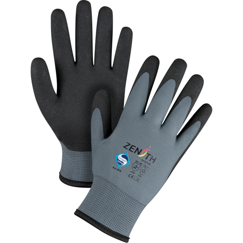 Gants enduits de premi&egrave;re qualit&eacute; ZX-30°, 8/Moyen, R&ecirc;vetement PVC, Calibre 15, Enveloppe en Nylon Kelford