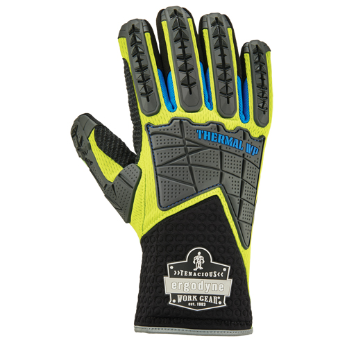 ProFlex&reg; Performance Dorsal Impact-Reducing Gloves + Thermal WP, Small, Suede Palm, Safety Cuff Kelford