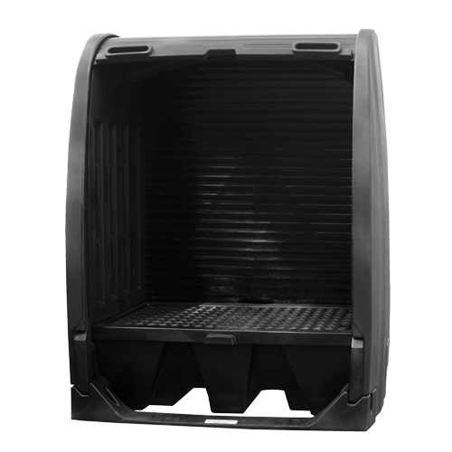 Spill Containment Sheds Without Drain, 61" L x 37.25" W x 72.75" H, 1000 lbs. Load Capacity Kelford