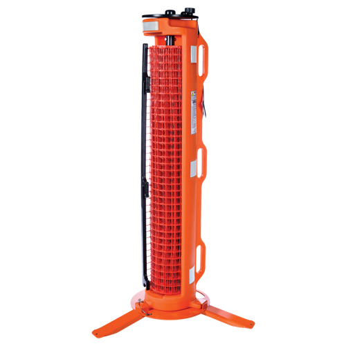 3-Legged Barrier, 50' L, Plastic, Orange Kelford