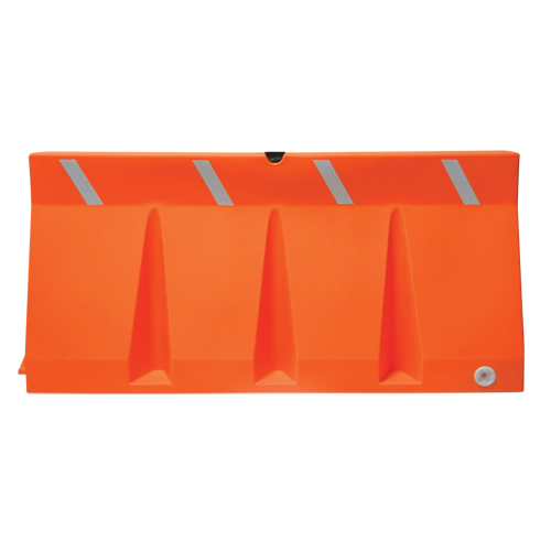 Traffic Barriers, Water-Filled, 69.75" L x 33.75" H, Orange Kelford