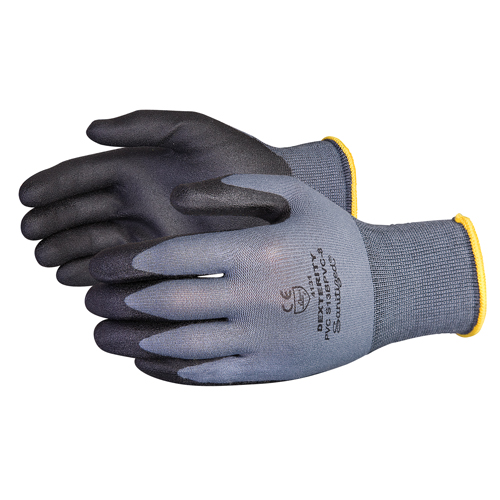 Gants enduits Dexterity, 11/2T-Grand, R&ecirc;vetement PVC, Calibre 13, Enveloppe en Nylon Kelford