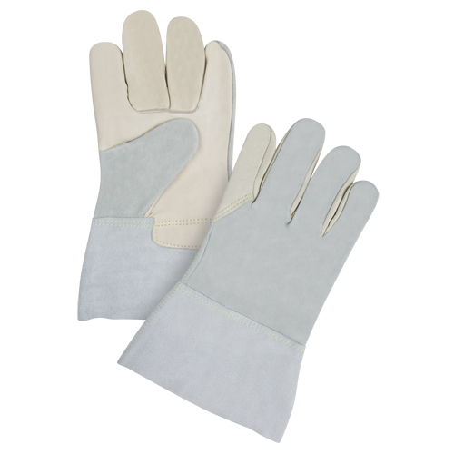 Split-Back Premium Work Gloves, Small, Grain Cowhide Palm Kelford