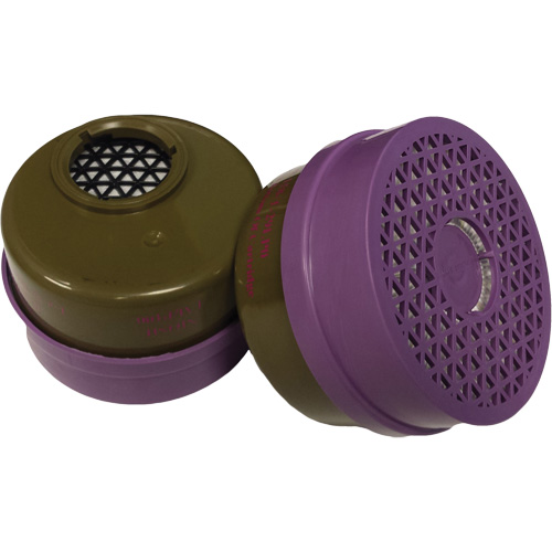 Cartouche pour respirateur, Cartouche gaz/vapeur, Gaz multiples/Vapeur organique/Filtre P100 Kelford