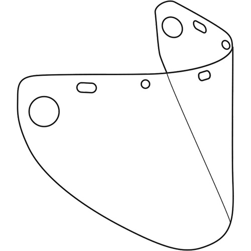 Visi&egrave;re d&eacute;coup&eacute;e &agrave; l'emporte-pi&egrave;ce et form&eacute;e Dynamic, Polycarbonate, Teinte Transparent Kelford