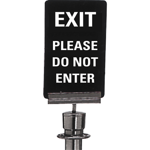 Enseigne de contr&ocirc;le des foules  Exit: Please Do Not Enter , 11" x 7", Plastique, Anglais Kelford