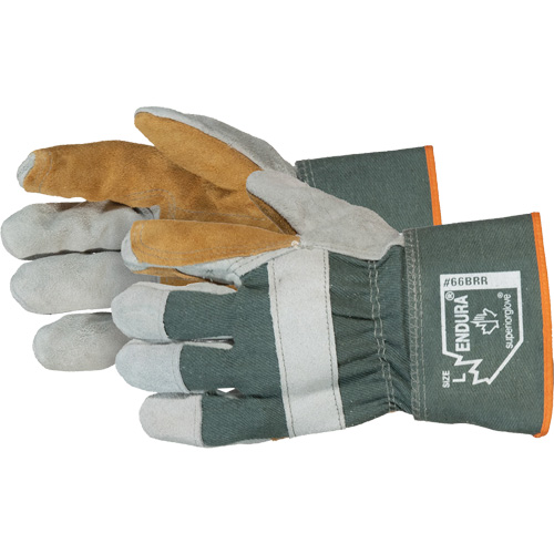 Endura&reg; Double-Palm Fitters Gloves, One Size, Split Cowhide Palm Kelford