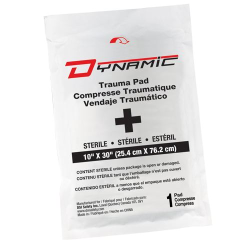 Pansement de trauma Dynamic, Tampon, 10" lo x 30" la, St&eacute;rile, Dispositif m&eacute;dical Classe 1 Kelford