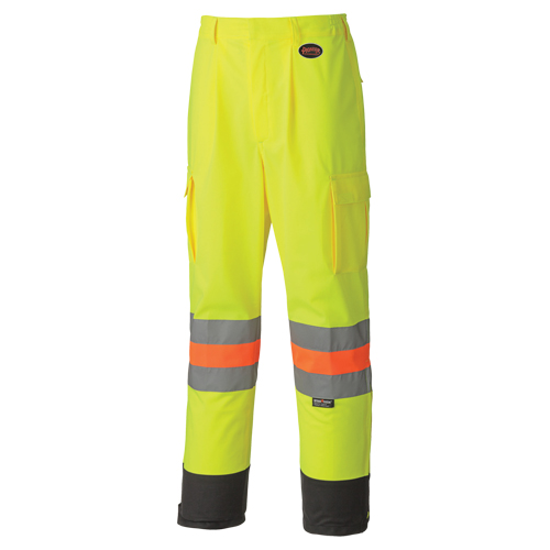 6009 Pantalon de s&eacute;curit&eacute; routi&egrave;re respirant, Polyester, T-petit, Jaune lime haute visibilit&eacute; Kelford