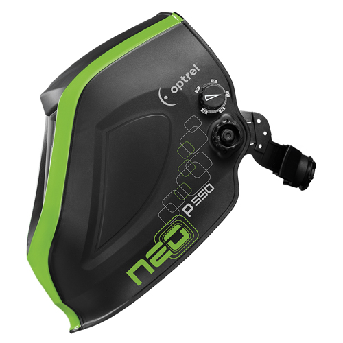 P550 Welding Helmet, 3.94" L x 1.97" W View Area, 4/9 - 13 Shade Range, Black/Green Kelford