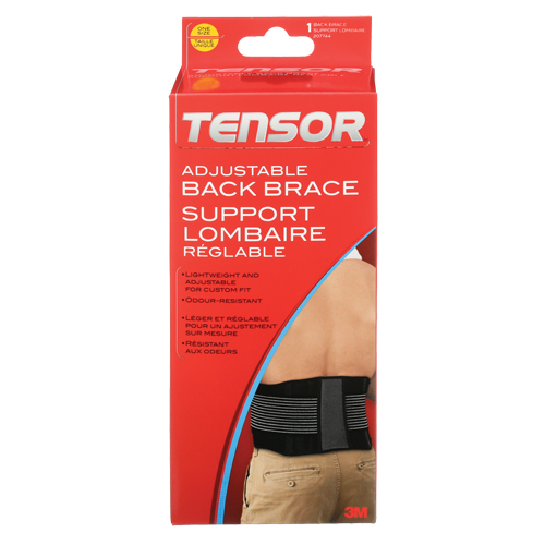 Tensor Adjustable Back Brace, Elastic, One Size Kelford