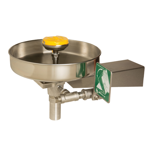 Eye/Face Wash Station, Wall-Mount Installation, Stainless Steel Bowl Kelford