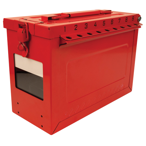 Grand boîtier verrouillable pour groupe, Rouge Kelford