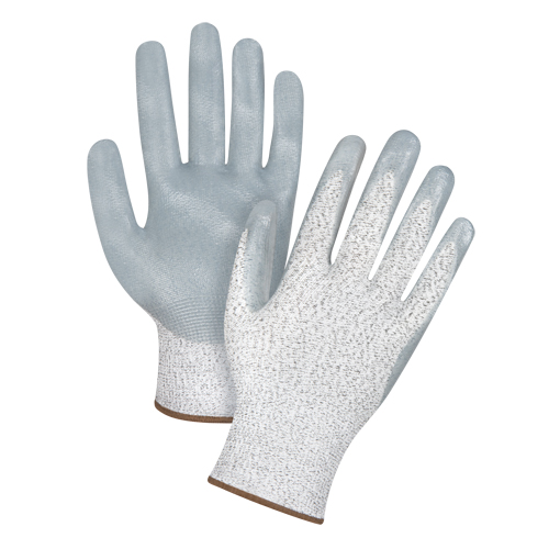 Gants haute performance r&eacute;sistants &agrave; la coupe, Taille Grand/9, Calibre 13, Rev&ecirc;tement Nitrile, Enveloppe en PEHP, ANSI/ISEA 105 niveau 4/EN 388 niveau 5 Kelford