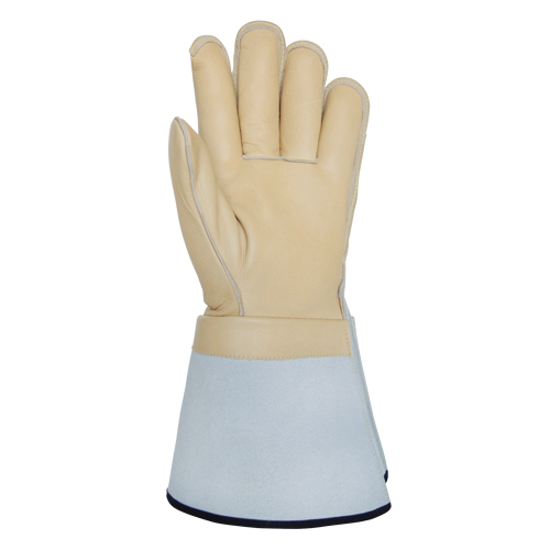 Lineman's Gloves, Small, Grain Cowhide Palm Kelford