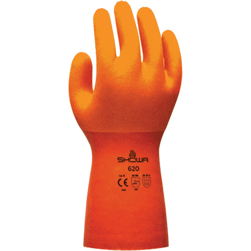 Atlas 620 Glove, Size Small/7, 12" L, PVC, Cotton Inner Lining, 63-mil Kelford