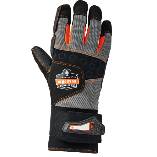 Proflex&reg; 9012 Anti-Vibration Gloves with Wrist Support, Size Small, Synthetic Palm Kelford