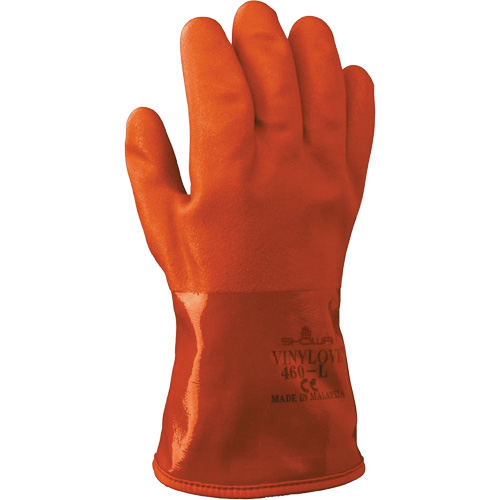 Atlas 460 Double-Dipped Gloves, Size Medium/8, 12" L, PVC, Acrylic/Cotton Inner Lining, 130-mil Kelford