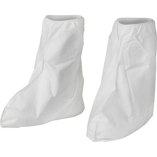 KleenGuard A40 Disposable Boot Covers, One Size, Microporous, White Kelford