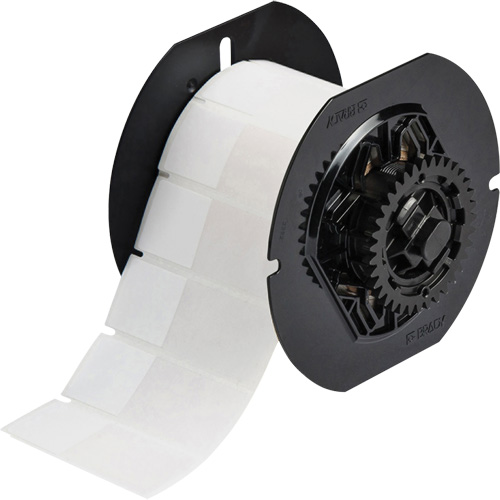 &eacute;tiquette autoplastifi&eacute;es pour fils et c&acirc;bles, Vinyle, 1" lo x 2,6" h, Incolore/blanc Kelford