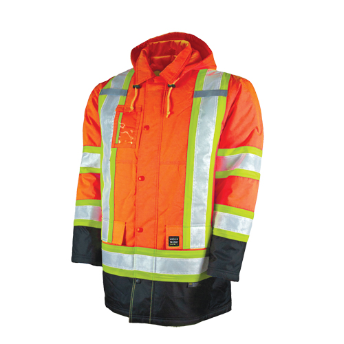Parka de s&eacute;curit&eacute; doubl&eacute;, Orange haute visibilit&eacute;, Grand Kelford