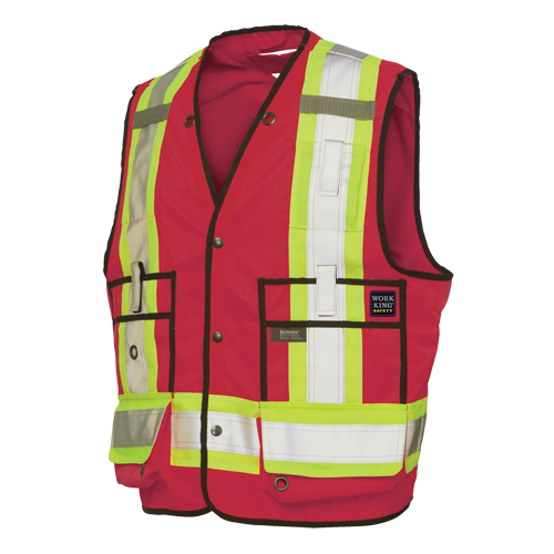 Veste de s&eacute;curit&eacute; pour arpenteur, Rouge, Grand, Polyester Kelford