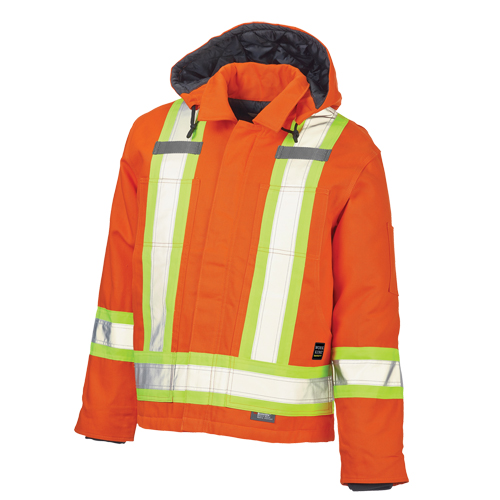 Safety Jacket, High Visibility Orange, Large Kelford