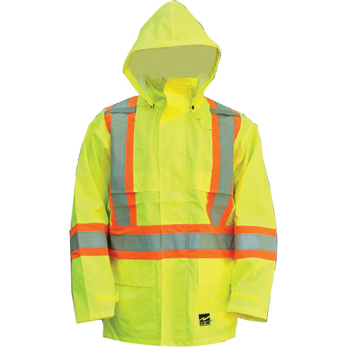 Manteau Open Road, Polyester/Polyur&eacute;thane, Jaune lime haute visibilit&eacute;, Petit Kelford