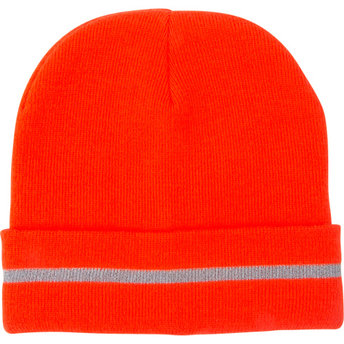 High Visibility Knit Hat with Reflective Stripe, High Visibility Orange, Acrylic Kelford