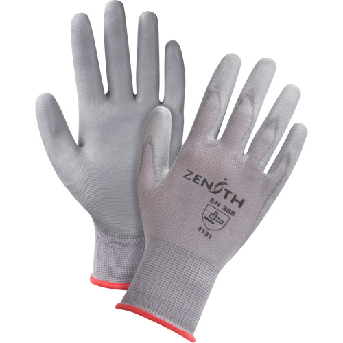 Gants en nylon enduits de polyur&eacute;thane sans DMF, 8/Moyen, R&ecirc;vetement Polyur&eacute;thane, Calibre 15, Enveloppe en Nylon Kelford