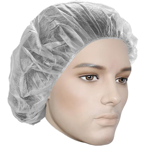 Bouffant Caps, Polypropylene, 18", White Kelford