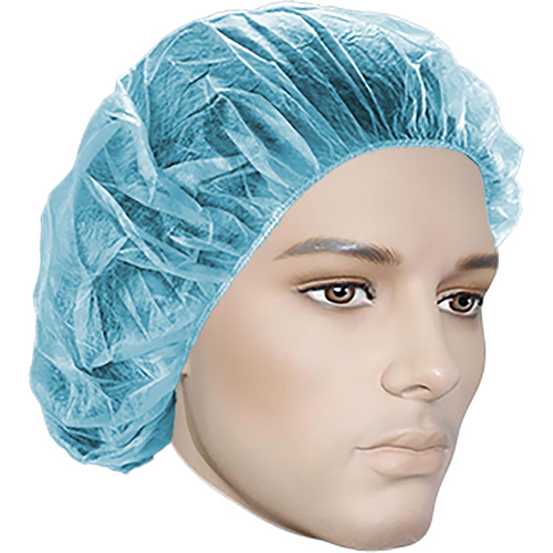 Bouffant Caps, Polypropylene, 18", Blue Kelford